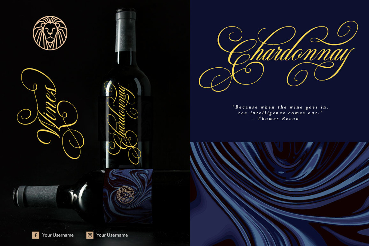Chardonnay Script, a Script Font by Has_rizal (Photo 4 of 11)