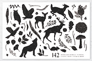 Woodland Shadows Vector Collection, a Decorative Illustration by rouxsupplyco (Thumbnail 8 of 15)