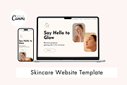 Modern Skincare Website Template, a Landing Page Template by Adored Templates (Thumbnail 1 of 10)