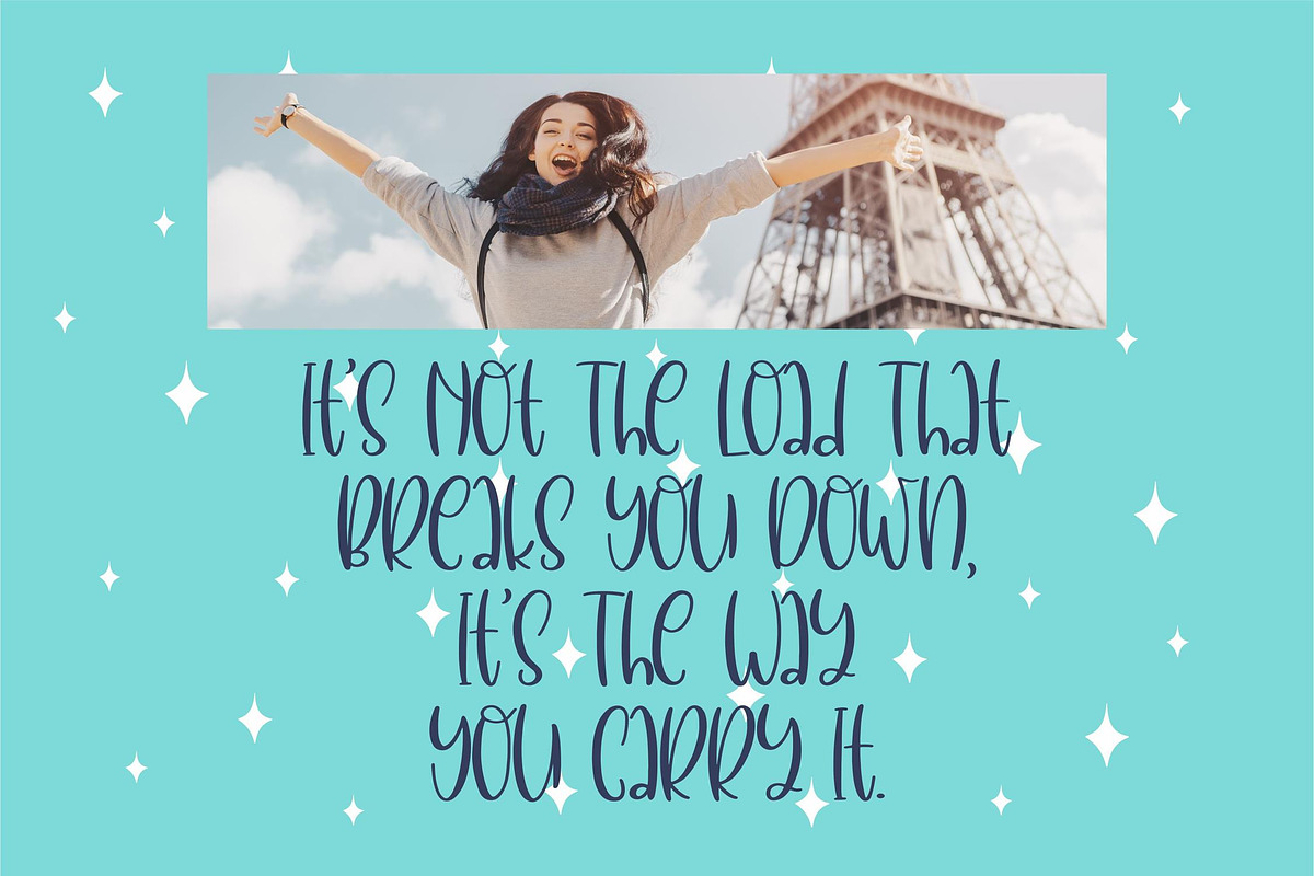 BlueBird Quirky LS, a Script Font by GranzCreative (Photo 4 of 11)
