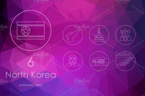 6 North Korea Icons