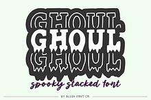 GHOUL STACKED Halloween Font