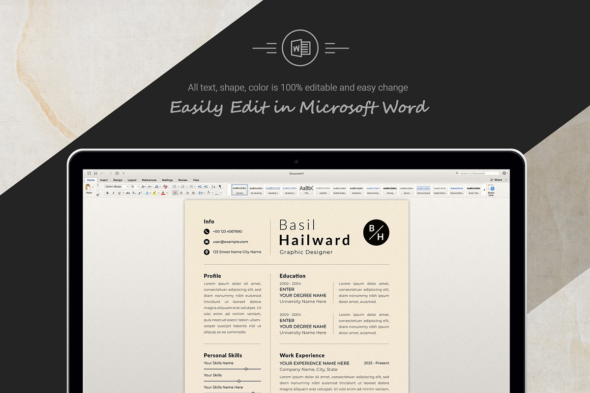 Clean Resume Template with References preview 5