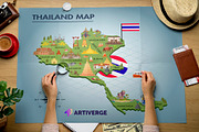 Thailand Map In Creative Design, an Object Graphic by Artiverge (Thumbnail 4 of 6)