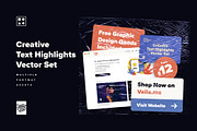 Creative Text Highlights Vector Set, an Object Graphic by Creative Veila (Thumbnail 8 of 8)