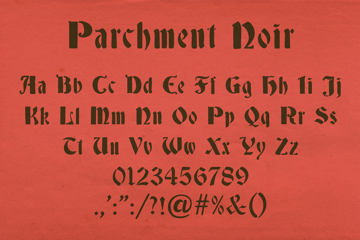 Parchment Noir Medieval Typeface, a Blackletter Font by Skewed Studio (Photo 2 of 7)