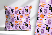 Halloween Gathering Seamless Pattern, a Pattern Graphic by Sharon Schwalbe (Thumbnail 4 of 6)