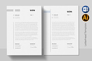Minimal Letterhead | Word, a Stationery Template by Pixelpick (Thumbnail 1 of 4)