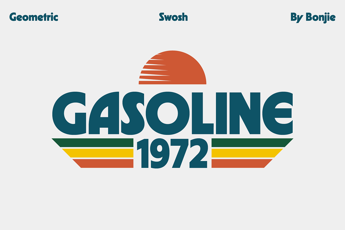 Swosh - Geometric Display Font, a Sans Serif Font by Pipello Grafik (Photo 8 of 14)