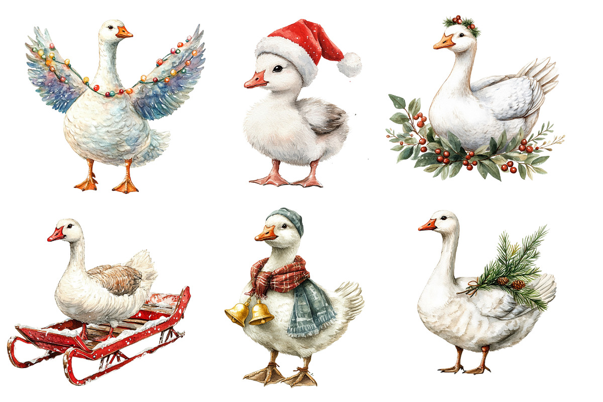 Christmas Silly Goose PNG Clipart, an Illustration by Designworld (Photo 2 of 6)