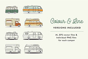 Retro Camper Vans, an Illustration by the cabin supply co (Thumbnail 2 of 4)