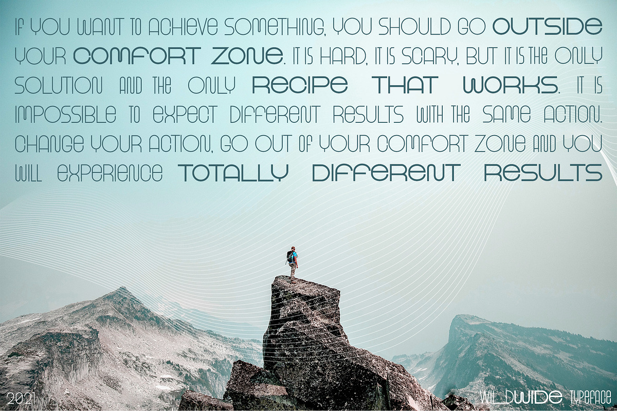 WildWide | Width Variable Typeface, a Sans Serif Font by Kandella's Art (Photo 5 of 10)
