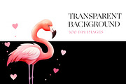 Flamingo Clipart, Pink Flamingo PNG, an Animal Illustration by BrushstrokeArtGB (Thumbnail 6 of 9)