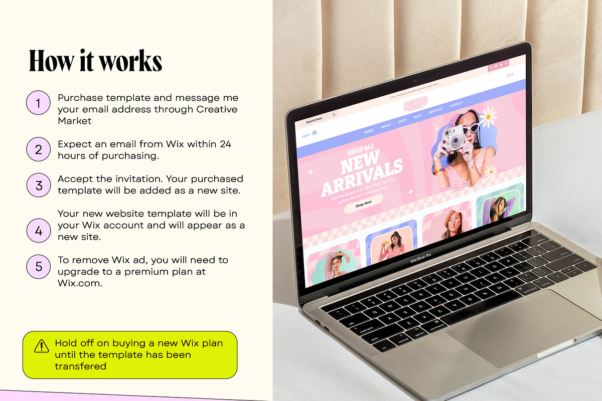 Bold Retro Aesthetic Wix Template, a Wix Template by Template Twist Shop (Photo 5 of 10)