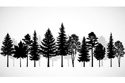 Woodland & Forest Tree Silhouettes B, an Illustration by jahid234 (Thumbnail 41 of 41)