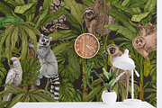 Tropical jungle animals, plants set, an Animal Illustration by Alamella (Thumbnail 8 of 8)