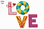 Love Embroidery PNG, Valentine's Day, an Illustration by Canvas Craft (Thumbnail 1 of 6)