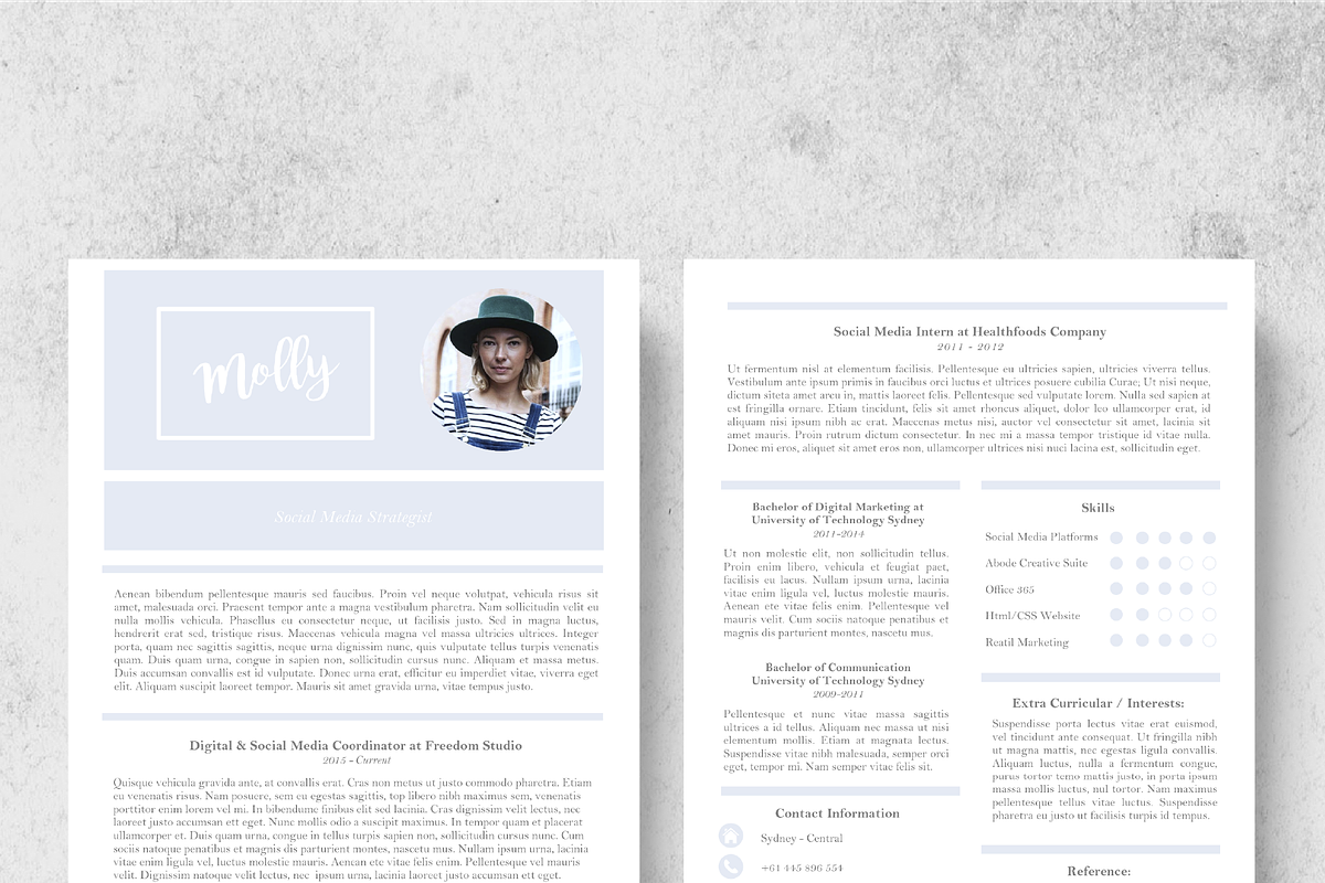 Sky Resume Template + Cover Letter, a Resume Template by Made By Hamilton (Photo 3 of 4)