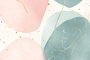 Delicate floral pattern with pastel shades and elegant golden de, a Photo by Dvoevnore photos