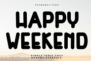 Happy Weekend, a Handwritten Font by InermediaSTUDIO (Thumbnail 1 of 7)