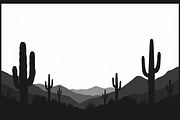 Southwestern Cactus Mountain Vector, an Illustration by hafijul (Thumbnail 4 of 15)