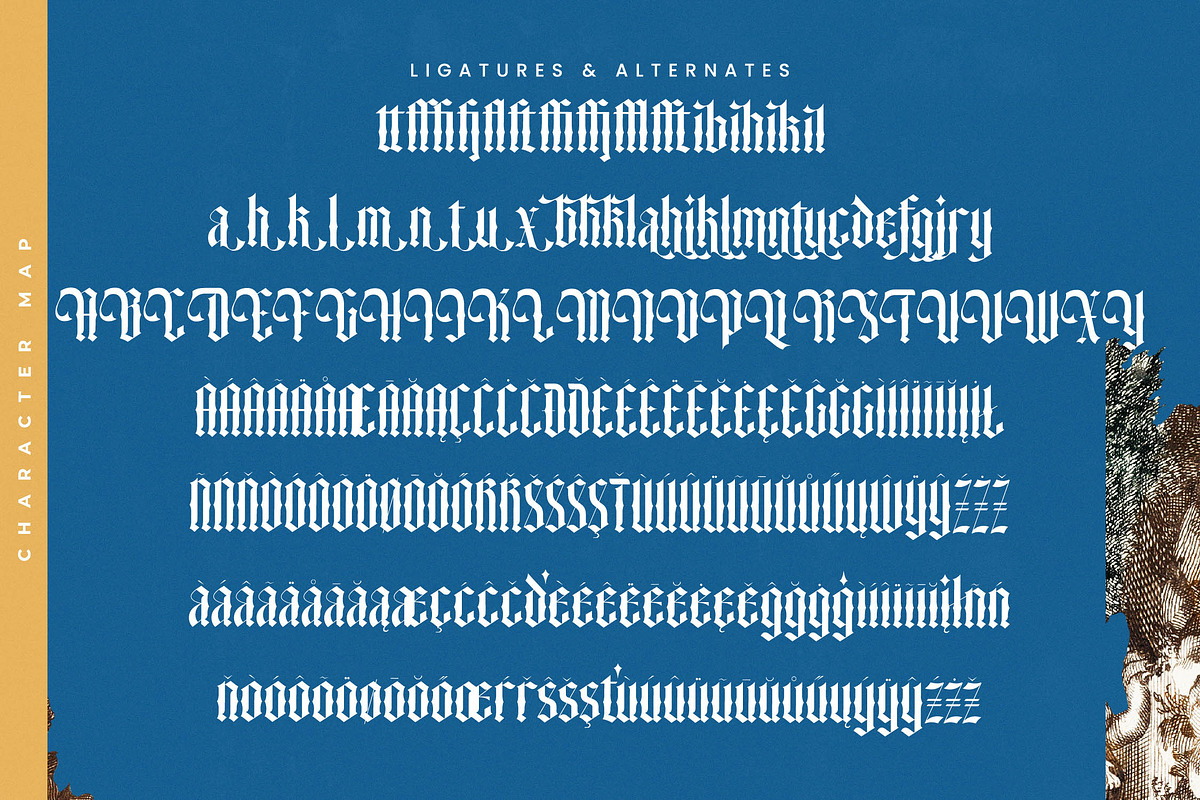 Angelic Glimstone Modern Gothic, a Blackletter Font by timelesstype.co (Photo 19 of 20)