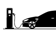 Electric Vehicle Charging Silhouette, a Graphic by musafir_fashion (Thumbnail 17 of 22)