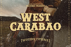 West Carabao | Western Slab Font, a Slab Serif Font by Mofr 24