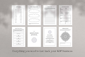 KDP Canva Meditation Journal Pages