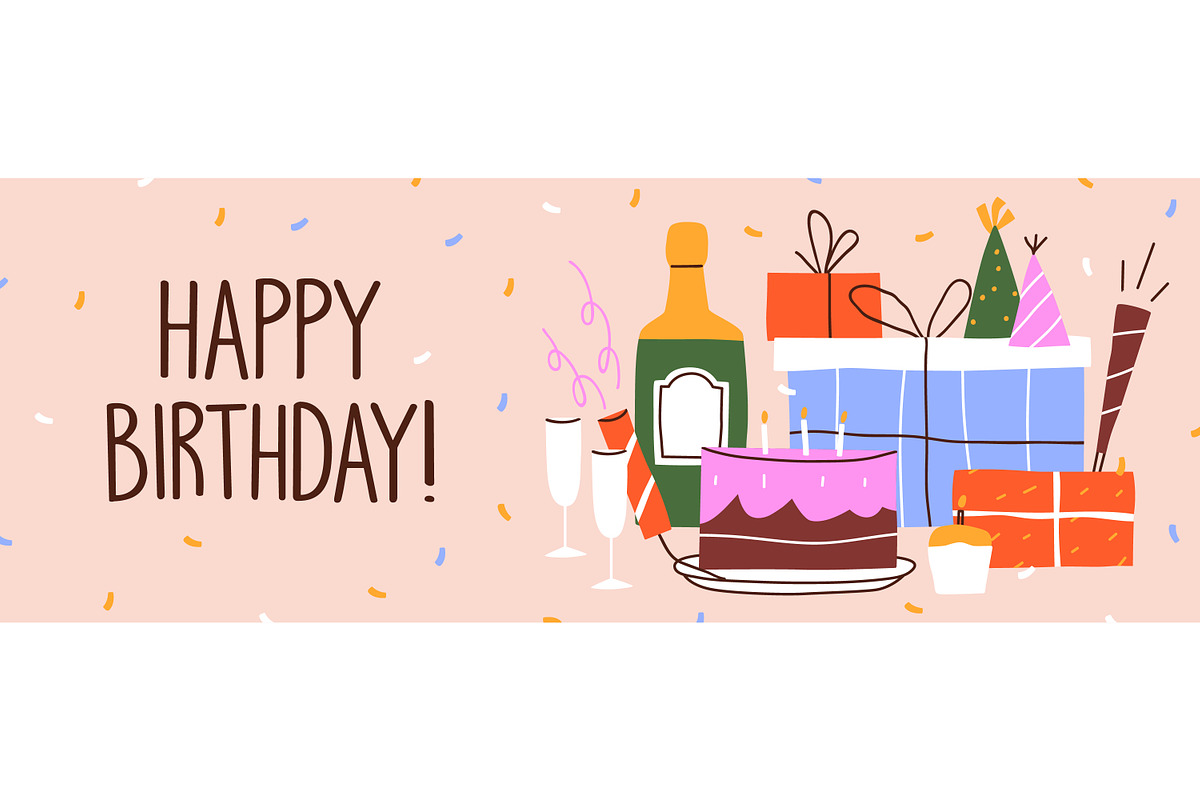 Happy birthday cards designs set, an Object Illustration by Good Studio (Photo 7 of 17)
