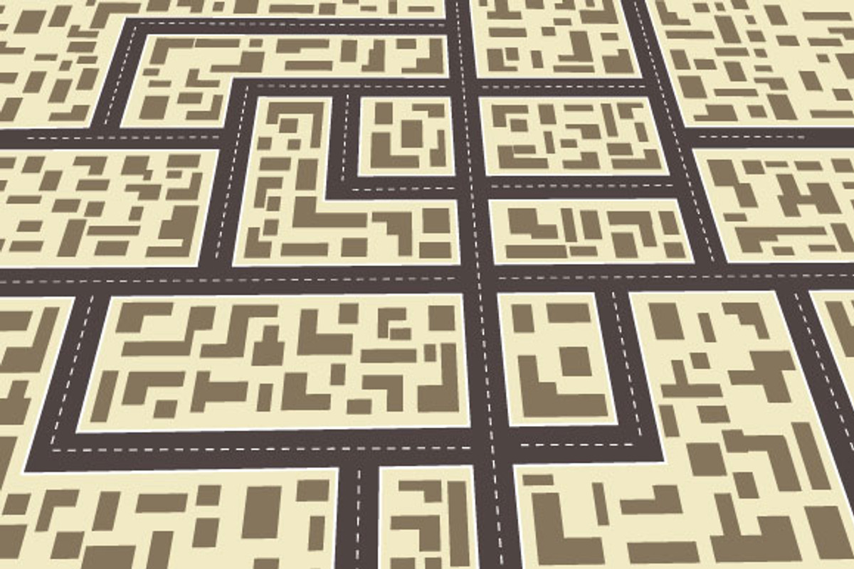 Set of maps of the city preview 5
