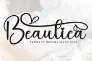 Beautica | Script Font, a Handwritten Font by Scratchones (Thumbnail 1 of 9)