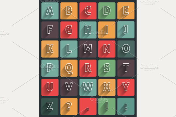 Long Shadow Alphabet