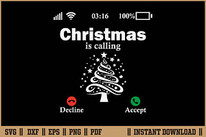 Christmas is Calling Holiday SVG, a Seasonal Illustration by Handy Arts Studio