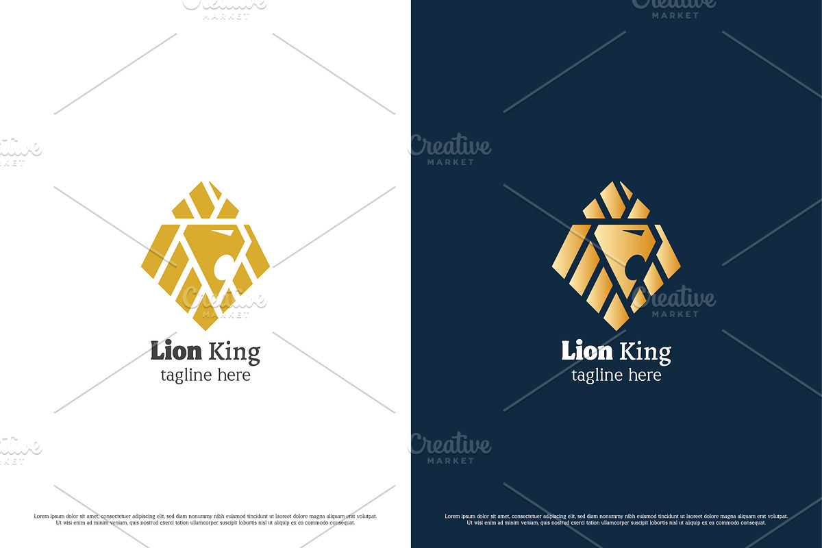 Lion King Head Animal Logo Design, a Branding & Logo Template by Morvana Crew