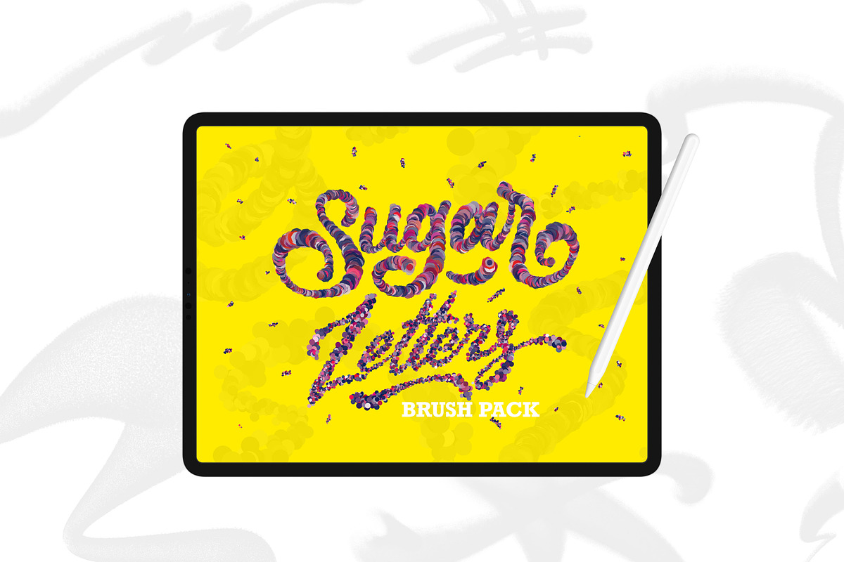 SALE! Sugar Lettering Brushes, a Brush Add-On by Bakeroner (Photo 1 of 4)
