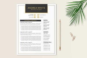 Black & Gold Resume CV Template