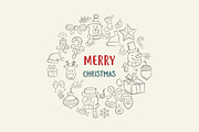 80 Hand-Drawn Christmas Icons, an Outline Icon by WellMadePixel (Thumbnail 2 of 4)