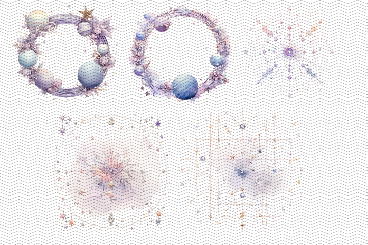 Pastel Snowy Astronomer Clipart, an Illustration by Digital Xpress (Photo 7 of 9)