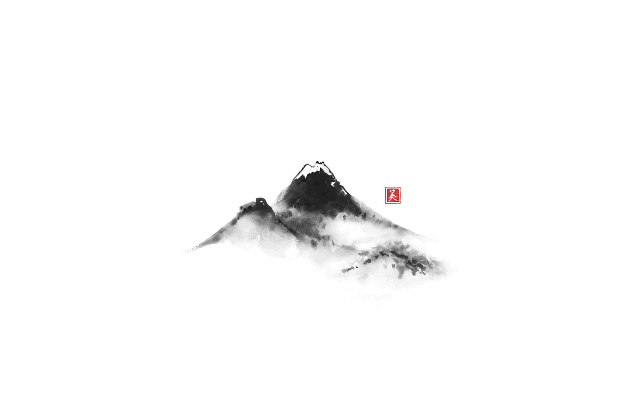 Sumi-e ink painting. Minimalism., an Illustration by Elina_Li (Photo 13 of 38)