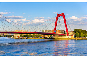 The willemsbrug or williams bridge in rotterdam netherlands containing, an Architecture Photo by Leonid Andronov