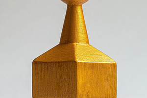 A beautifully crafted wooden spinning top in a sleek, minimalist design, showca, a Background Photo by ImageMir