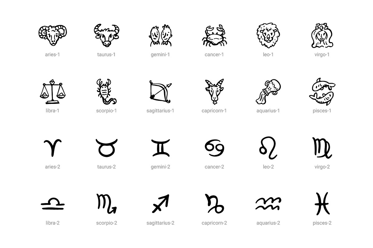 120 Hand-drawn Astrology icons, an Icon by Hand-Drawn Goods (Photo 4 of 4)