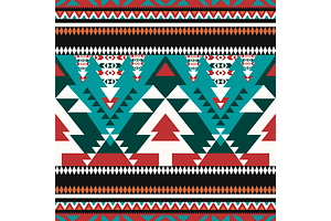 Christmas Vibe Aztec Western Pattern