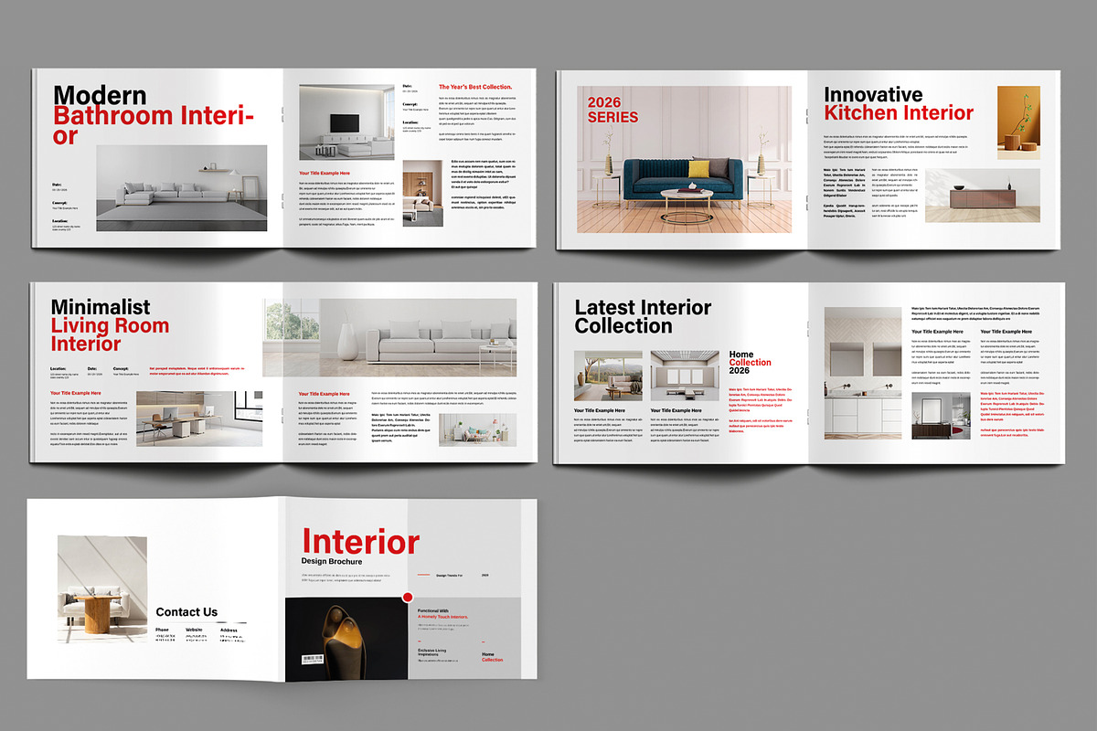 Interior Design Brochure Template, a Brochure Template by MightyDesign (Photo 3 of 6)