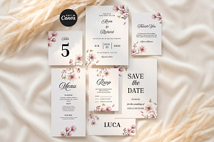 Wildflower Wedding Invitation Suite, an Invitation Template by Arslan