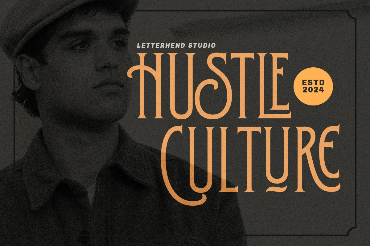 Hustle Culture Vintage Display, a Serif Font by Letterhend Studio (Photo 5 of 10)