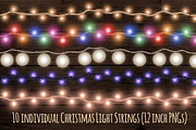 Christmas fairy light strings, an Object Graphic by Paper Farms (Thumbnail 2 of 3)