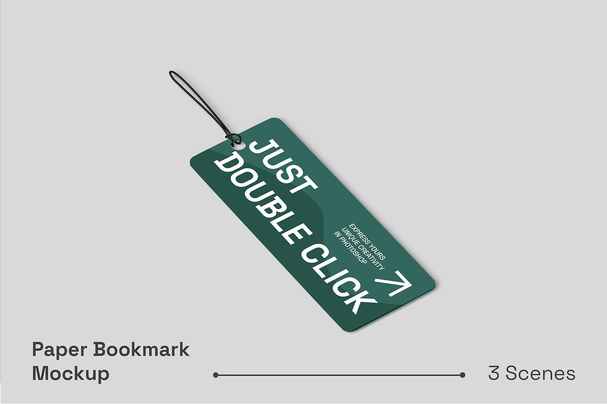 Paper Bookmark Mockup, a Merchandise Mockup by renderstockmarket (Photo 1 of 4)