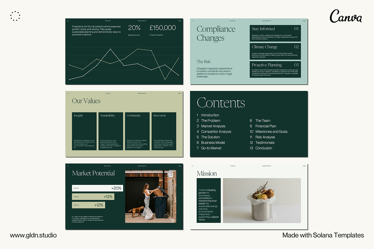 Business Plan Template Presentation, a Presentation Template by GLDN Studio (Photo 9 of 10)